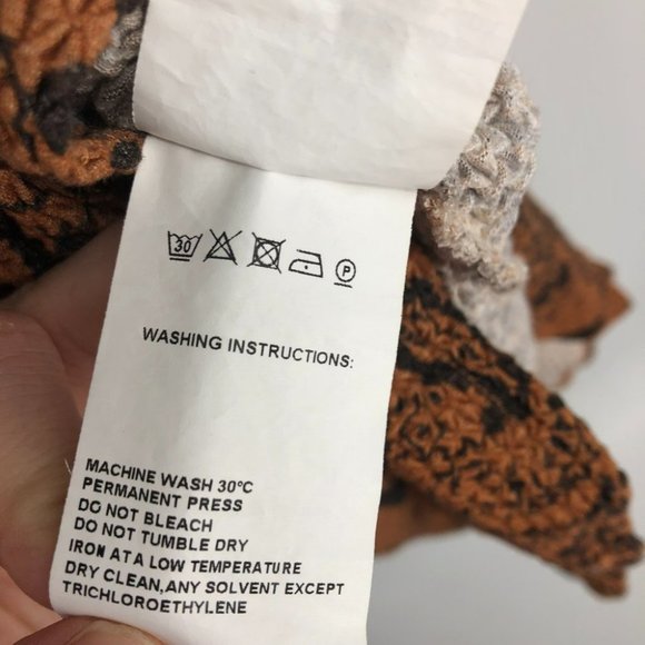 Farm Rio for Anthropologie Alyse brown black midi dress XL - Picture 13 of 16